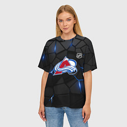 Футболка оверсайз женская Колорадо Эвеланш - плиты с подсветкой, цвет: 3D-принт — фото 2