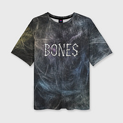 Футболка оверсайз женская Bones из костей, цвет: 3D-принт