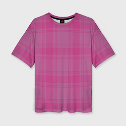 Футболка оверсайз женская Checkered pink, цвет: 3D-принт