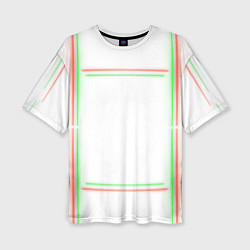 Футболка оверсайз женская Neon light green red, цвет: 3D-принт