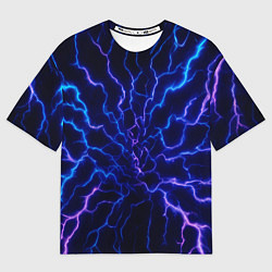 Футболка оверсайз женская Разряд молнии текстура, цвет: 3D-принт