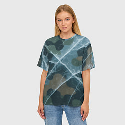 Футболка оверсайз женская Лед на камуфляже, цвет: 3D-принт — фото 2