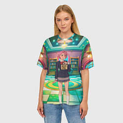 Футболка оверсайз женская Дандадан Сиратори Айра хочет обнимашек, цвет: 3D-принт — фото 2