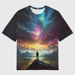 Женская футболка оверсайз Shocking the cosmos