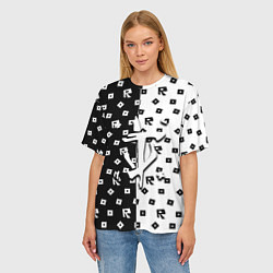Футболка оверсайз женская Doom x roblox pattern, цвет: 3D-принт — фото 2