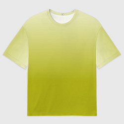 Футболка оверсайз женская Градиент лаймовый, цвет: 3D-принт
