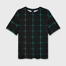Футболка оверсайз женская Color black blue crosses, цвет: 3D-принт