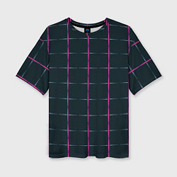 Женская футболка оверсайз Color black stripes