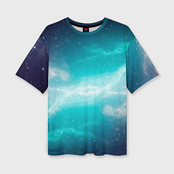 Футболка оверсайз женская Галактическое сияние небес, цвет: 3D-принт