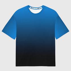 Женская футболка оверсайз Blue gradient