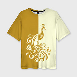 Футболка оверсайз женская Жар-птица в золотом, цвет: 3D-принт