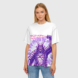 Футболка оверсайз женская Нападение самурая, цвет: 3D-принт — фото 2