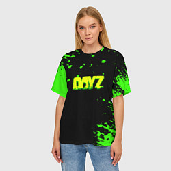Футболка оверсайз женская Dayz кислотное краски логотип, цвет: 3D-принт — фото 2