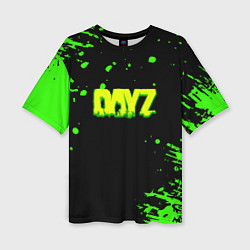 Футболка оверсайз женская Dayz кислотное краски логотип, цвет: 3D-принт