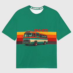 Футболка оверсайз женская Ретро автобус ПАЗ-672, цвет: 3D-принт