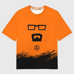 Футболка оверсайз женская Халф лайф - фримен, цвет: 3D-принт