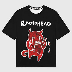 Футболка оверсайз женская Radiohead red minotaur, цвет: 3D-принт