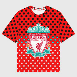 Футболка оверсайз женская Liverpool точки текстура спорт, цвет: 3D-принт