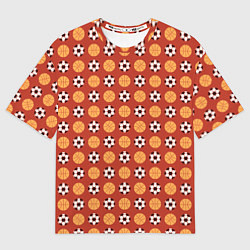 Женская футболка оверсайз Футбольные и баскетбольные мячи