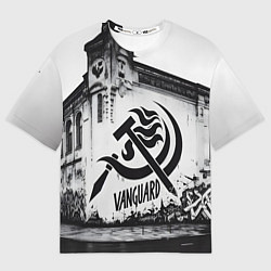 Футболка оверсайз женская Серп и молот - авангард, цвет: 3D-принт
