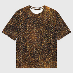 Женская футболка оверсайз Золотая сеть