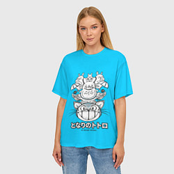 Футболка оверсайз женская Тоторо аниме, цвет: 3D-принт — фото 2