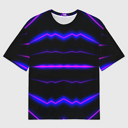 Футболка оверсайз женская Color multicoloured neon stripes, цвет: 3D-принт
