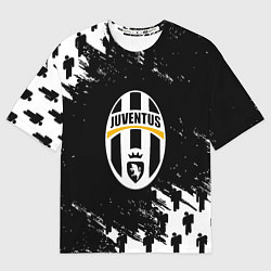 Футболка оверсайз женская Ювентус пипл краски, цвет: 3D-принт