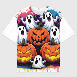 Женская футболка оверсайз Happy Halloween 25