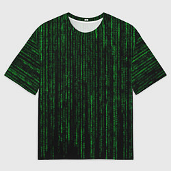 Женская футболка оверсайз Матрица - код