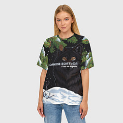 Футболка оверсайз женская Призрачный волк, цвет: 3D-принт — фото 2