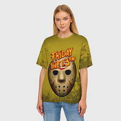 Футболка оверсайз женская Джейсон Вурхиз, цвет: 3D-принт — фото 2