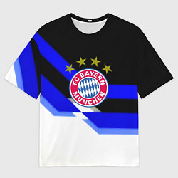 Женская футболка оверсайз Бавария Мюнхен полосы спорт