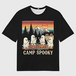 Женская футболка оверсайз Приведения на кемпинге