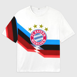 Женская футболка оверсайз Бавария Мюнхен геометрия спорт
