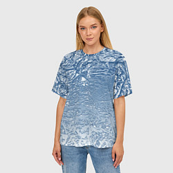 Футболка оверсайз женская Налипший снег, цвет: 3D-принт — фото 2