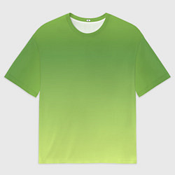 Футболка оверсайз женская Color green yellow, цвет: 3D-принт