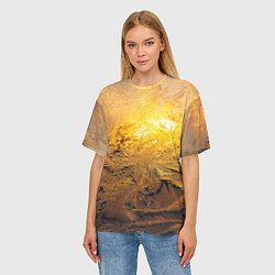 Футболка оверсайз женская Зимний закат, цвет: 3D-принт — фото 2