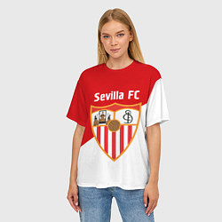 Футболка оверсайз женская Sevilla FC, цвет: 3D-принт — фото 2