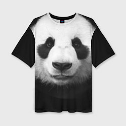 Женская футболка оверсайз Взгляд панды