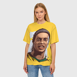 Футболка оверсайз женская Ronaldinho Art, цвет: 3D-принт — фото 2