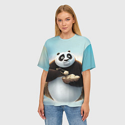 Футболка оверсайз женская Кунг фу панда, цвет: 3D-принт — фото 2
