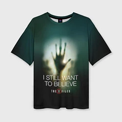 Женская футболка оверсайз X-files: Alien hand