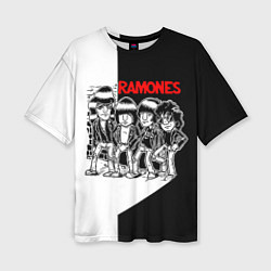 Футболка оверсайз женская Ramones Boys, цвет: 3D-принт