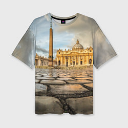Женская футболка оверсайз Площадь святого Петра