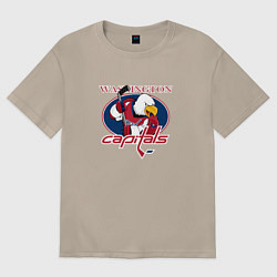 Футболка оверсайз женская Washington Capitals Hockey, цвет: миндальный