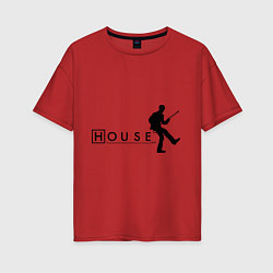 Футболка оверсайз женская House MD, цвет: красный