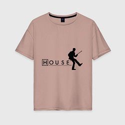 Футболка оверсайз женская House MD, цвет: пыльно-розовый