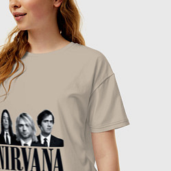 Футболка оверсайз женская Nirvana Group, цвет: миндальный — фото 2