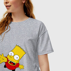 Футболка оверсайз женская Simpsons 8, цвет: меланж — фото 2